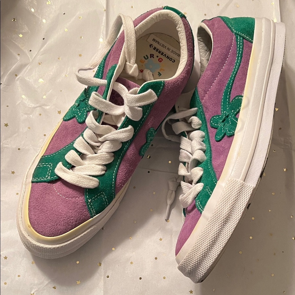 PRICE DROP Converse Men’s/Women's Tyler the Creator Purple and Green Sneakers - Picture 10 of 11